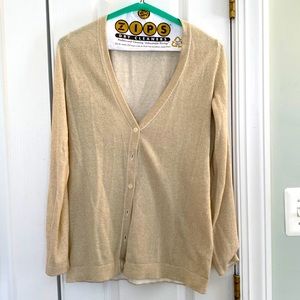 Light weight long sleeve gold cardigan sz S